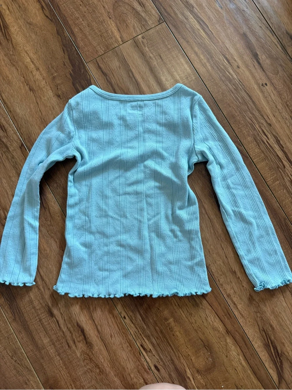 Carters Girls' Ribbed Long-Sleeve Top - Pink and Light Blue